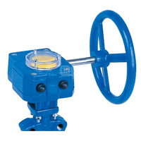 Ręczna przekładnia ślimakowa, smarowana fabrycznie - dożywotnio, napędzana kółkiem ręcznym IP68 DN 25-100