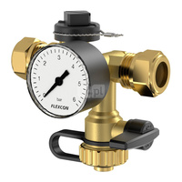 Zespół przyłączeniowy Flexcon 1/2" z manometrem