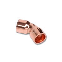 Łuk 45' SANHA 5041, Cu, 35 mm (lut wewnętrzny x lut wewnętrzny)