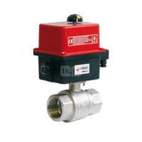  Zawór odcinający kulowy mosiężny gwintowany typ 213 z napędem elektrycznym 230V AC, Pnom=1.6MPa, Tmax=120C 1 1/2"