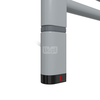 Grzałka TERMA One D30x40 Lewy, 600W \ Tuba, Metallic Stone, kabel spiralny z wtyczką [srebrzysty, 2,