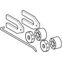 Elementy mocujące Geberit do wiszącej miski WC, mocowanie z boku, i bidetu wiszącego, mocowanie z boku