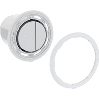 Przycisk Geberit do zdalnego uruchamiania spłukiwania typ 10, pneumatyczny, okrągły, do spłukiwania dwudzielnego: Chrom matowy / Z powłoką easy-to-clean