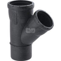 Trójnik GEBERIT Silent-Pro 45' PP 50 mm (mufa z tworzywa sztucznego do spawania/zgrzewania x króciec z tworzywa sztucznego do spawania/zgrzewaniania x mufa z tworzywa sztucznego do spawania/zgrzewania)