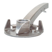 Dźwignia ręczna wykonana ze stali nierdzewnej, 10-cio położeniowa z możliwością założenia blokady DN 25-100