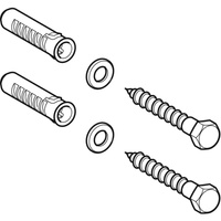 Elementy mocujące Geberit do ścianki międzypisuarowej z tworzywa sztucznego