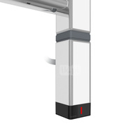 Grzałka TERMA One K30x30, 400W Tuba, Chrom CRO, kabel prosty z wtyczką [srebrzysty, 1,5m, logo Ter