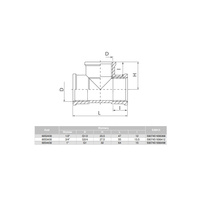 Trójnik VALVEX Twist mosiądz 1'' GW, kolor niklowany