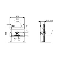 PROSYS RAMA DO BIDETU WISZĄCEGO