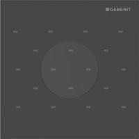 Elektroniczny zawór spłukujący Geberit do pisuaru, zasilanie bateryjne, Typ 40, stal nierdzewna czarny mat, okrągły