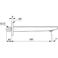 CONCA wylewka ścienna 160 mm