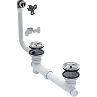 Zestaw odpływowo-przelewowy Geberit do umywalek wielofunkcyjnych z dwiema umywalkami, przelew, okrągły