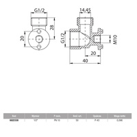Kolano ustalone 90' VALVEX V-Pex, mosiądz, 1/2'' (GW x GZ)