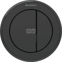 Pneumatyczny przycisk uruchamiający WC Geberit Typ 10, ręczny, meblowy dwudzielny, czarny mat, easy-to-clean