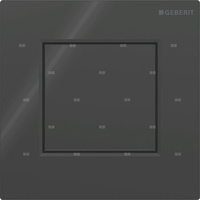 Pneumatyczny zawór spłukujący Geberit do pisuaru, ręczny, Typ 01, czarny, prostokątny