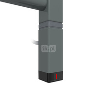 Grzałka TERMA One K30x30, 400W Tuba, Metallic Grey, kabel spiralny z wtyczką [czarny, 2,5m, logo Terma, instr. TERMA]
