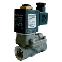 Typ WBI2 - zawór elektromagnetyczny z serwosterowaniem wraz z cewką, normalnie zamknięty, zasilanie: 24V DC, uszczelki i membrana: FKM, Pnom 1,0 MPa, tmax=100 st.C. 1/2''