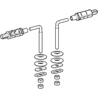 Zestaw zawiasów Geberit do mocowania deski sedesowej od dołu, do EasyMount