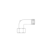 Półśrubunek kolanowy, DN 15, 3/4GW NZx1/2GZ, niklowany