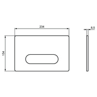 OLEAS PRZYCISK SPŁUKUJĄCY M4 CHROM MAT