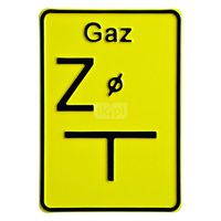 Tabliczka oznaczeniowa z aluminium "D" (zasuwa domowa,woda)