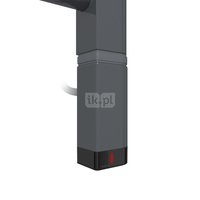 Grzałka TERMA One D30x40 Prawy, 400W \ Tuba, GRANITE, kabel spiralny z wtyczką [czarny, 2,5m, logo T