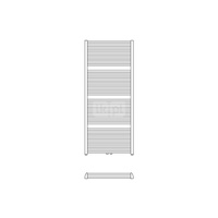 Grzejnik drabinkowy KERMI DUETT-50, wym. 1492 x 484 mm, kolor srebrny, moc 1020W