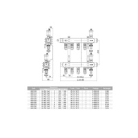 Rozdzielacz hydrauliczny VALVEX Base Inox K2MINI PLUS-4 stal nierdzewna, odgałęzień: 4 (1/2''), do CO + zawory odcinające