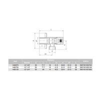 Zawór wodny VALVEX Strit GZ 1/2'' x GZ 1/2''