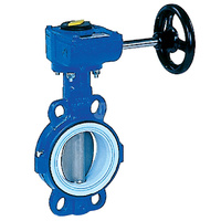 Przepustnica bezkołnierzowa TILIS z napędem ręcznym przekładnią ślimakową DN 100