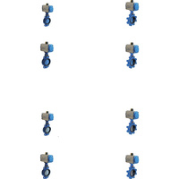Przepustnica bezkołnierzowa SYLAX z napędem pneumatycznym SOCLA jednostronnego działania DN 300