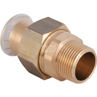 Śrubunek hydrauliczny GEBERIT Mapress Kupfer przejściowy mosiądz GZ 3/8'' 12 mm z pierścieniem zacinającym