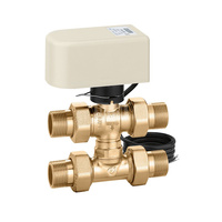 Trójdrożny kulowy zawór strefowy z trójnikiem obejściowym, z napędem 3/4"-24V