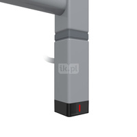 Grzałka TERMA One K30x30, 600W Tuba, RAL 7045, kabel spiralny z wtyczką [srebrzysty, 2,5m, logo Terma, instr. TERMA]