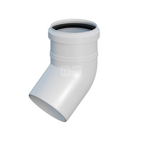 Kolano PP 45° DN100mm z uszczelką [EPDM]