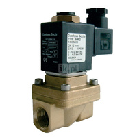 Typ HK2 - zawór elektromagnetyczny bezpośredniego działania wraz z cewką, normalnie zamknięty, zasilanie: 24V 50Hz, uszczelki i membrana: EPDM, Pnom 2,5 MPa, tmax=140 st.C. 1''