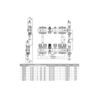 Rozdzielacz hydrauliczny VALVEX Proff K4-11 mosiądz, odgałęzień: 11 (3/4''), do CO + zawory termostatyczne