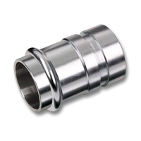 Nypel SANHA NiroSan Press, stal nierdzewna, 108 mm x 114 mm (zw x GW)