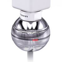 Grzałka TERMA REG 2, 120W \ Tuba, Chrom CRO, kabel prosty bez wtyczki [srebrzysty, 1,5m, logo Terma,