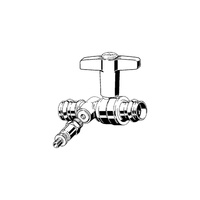 Zawór kulowy VIEGA 22753 brąz, PN16 22 mm zz x zz z­ zaworem spustowym, uchwyt: motylek