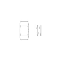 Półśrubunek z uszczelnieniem płaskim do grzejnika OVENTROP GW, 1/2'' x 1'' (GZ x GW)