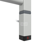 Grzałka TERMA One K30x30, 600W \ Tuba, RAL 7035, kabel prosty bez wtyczki [srebrzysty, 1,5m, logo Te