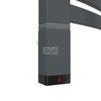 Grzałka TERMA One T36x40 Lewy, 800W \ Tuba, Modern Grey, kabel spiralny z wtyczką [srebrzysty, 2,5m,