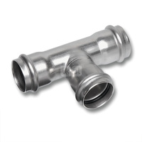 Trójnik SANHA NiroSan Press stal nierdzewna 18 mm x 15 mm x 15 mm (zw x zw x zw)