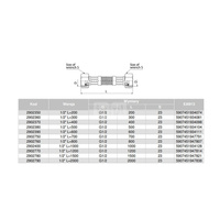 Wąż przyłączeniowy elastyczny VALVEX Viper Plus z oplotem (stal nierdzewna), GW x GW, 1/2'' x 1/2'', długość 800 mm