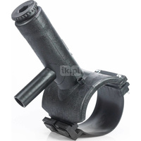 Trójnik siodłowy PE z nawiertką 110x 40 czarny z obejmą WEBA