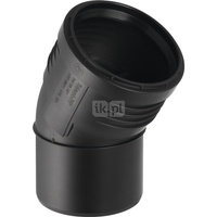 Kolano 30' GEBERIT Silent-PP, PP / PP, 75 mm, DN 70 x 75 mm x DN 70 (końcówka wciskowa x mufa wciskowa), (głębokość: 15 mm) z uszczelką