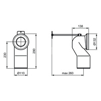 Kolano 90 st. dł. 95-210 mm