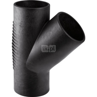 Trójnik GEBERIT Silent-db20 45' PE 110 mm x 75 mm x 110 mm (króciec z tworzywa sztucznego do spawania/zgrzewania x króciec z tworzywa sztucznego do spawania/zgrzewania x króciec z tworzywa sztucznego do spawania/zgrzewania), kolor czarny