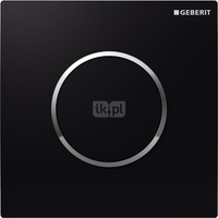 Pneumatyczny zawór spłukujący Geberit do pisuaru, ręczny, Typ 10, czarny-chrom bł.-czarny, okrągły